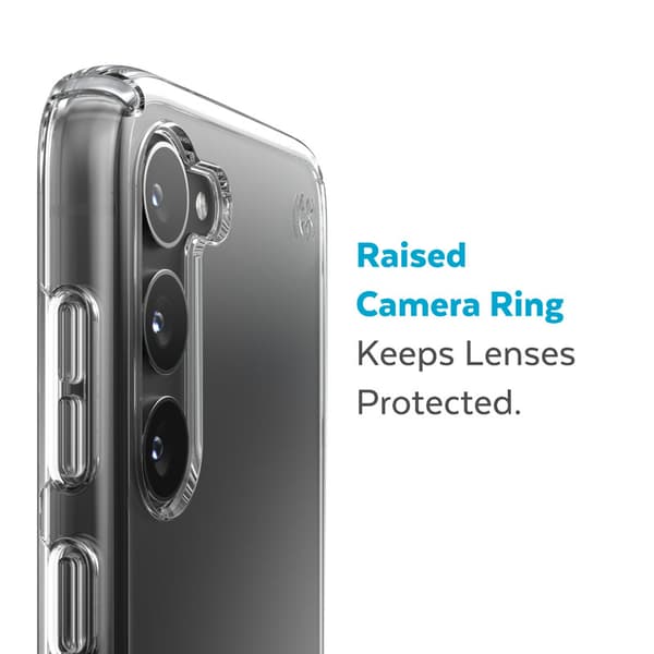 Speck Presidio Perfect-Clear - Samsung Galaxy S23+ -kuori MICROBAN-pinnoitteella (kirkas)