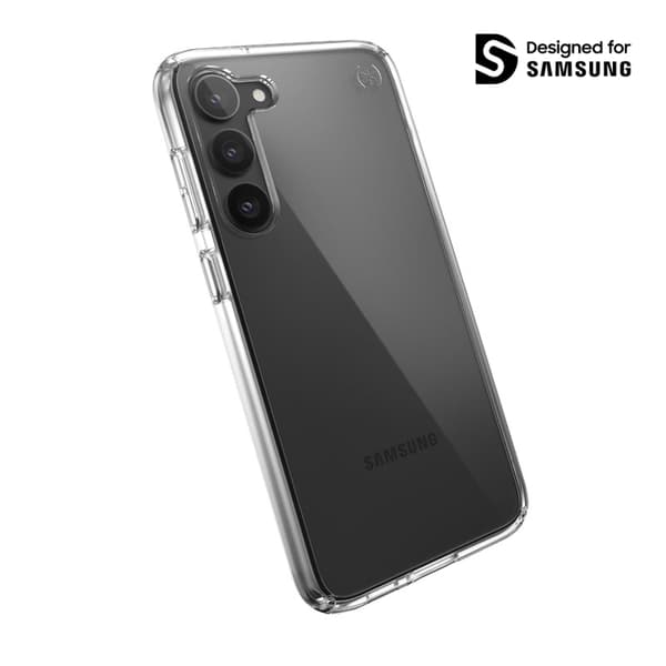 Speck Presidio Perfect-Clear - Samsung Galaxy S23+ -kuori MICROBAN-pinnoitteella (kirkas)