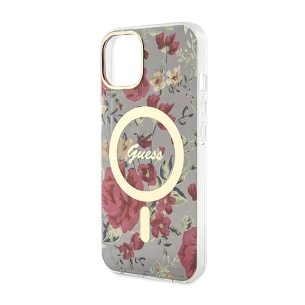 Guess Flower MagSafe - iPhone 14 Plus etui (grøn)