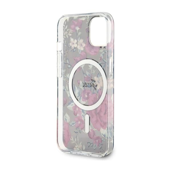 Guess Flower MagSafe - iPhone 14 Plus etui (grøn)