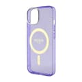 Miniatyrbillede 6 af 8: Guess Glitter Gold MagSafe - iPhone 14 cover (lilla)