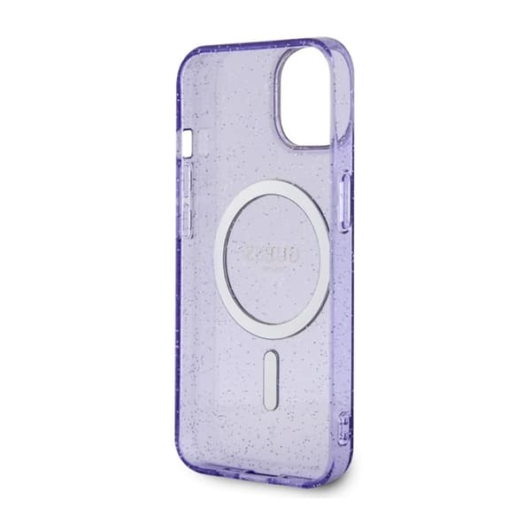 Guess Glitter Gold MagSafe - iPhone 14 cover (lilla)
