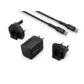 Miniatyrbillede 1 af 6: Energizer Ultimate - Multiplug EU / UK / US GaN USB-C 20W PD vægoplader + USB-C-kabel (sort)