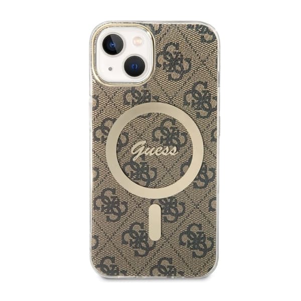 Guess 4G MagSafe - iPhone 14-fodral (brunt)