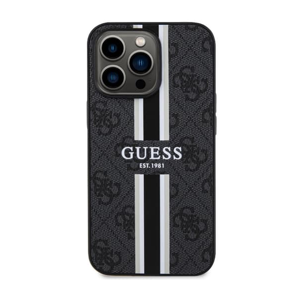 Guess 4G Printed Stripes MagSafe - iPhone 13 Pro Max etui (sort)