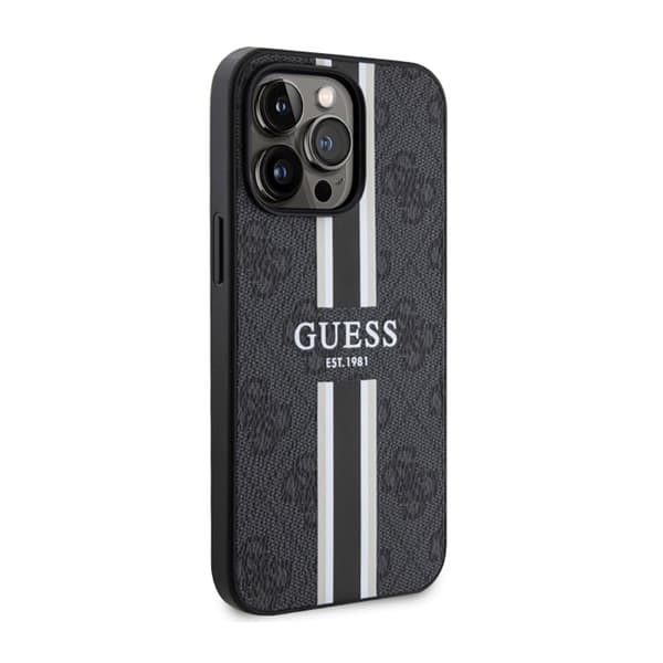 Guess 4G Printed Stripes MagSafe - iPhone 13 Pro Max etui (sort)
