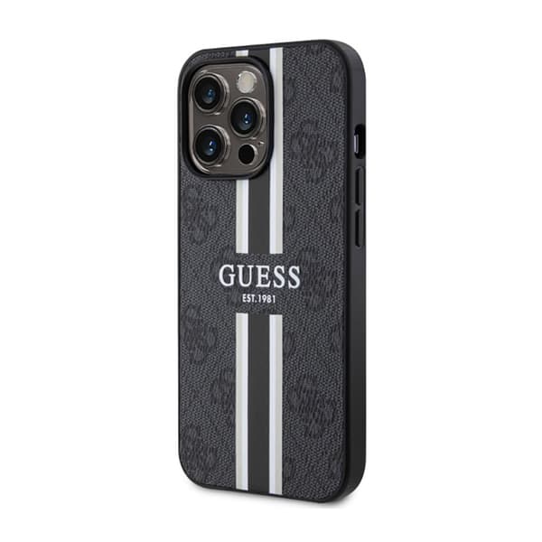 Guess 4G Printed Stripes MagSafe - iPhone 13 Pro Max etui (sort)
