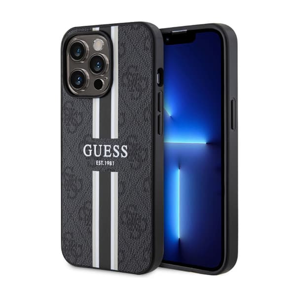 Guess 4G Printed Stripes MagSafe - iPhone 13 Pro Max etui (sort)