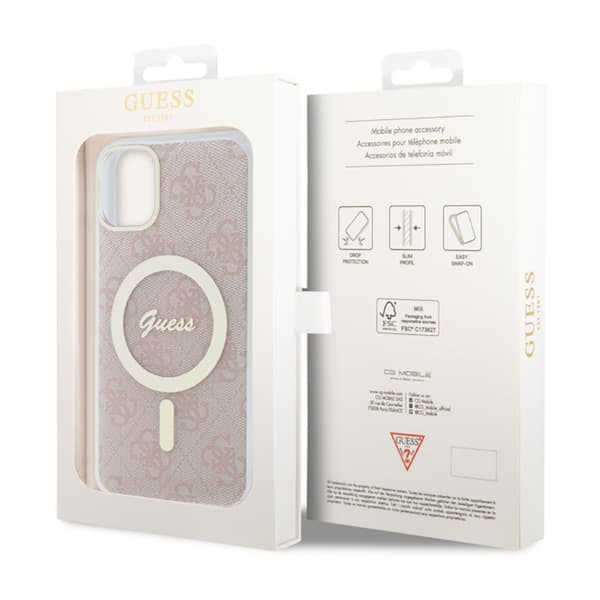 Guess 4G MagSafe - iPhone 11-fodral (rosa)