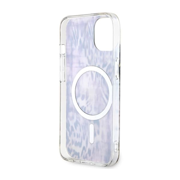 Guess Leopard MagSafe - iPhone 14-fodral (rosa)