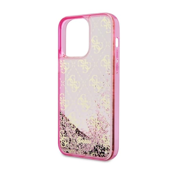 Guess Liquid Glitter Transculent 4G - iPhone 14 Pro-cover (Pink)