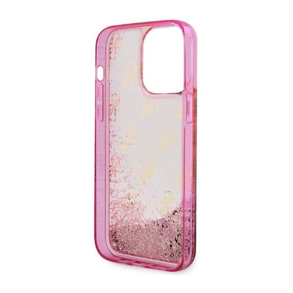 Guess Liquid Glitter Transculent 4G - iPhone 14 Pro-cover (Pink)