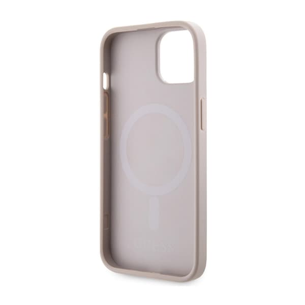 Guess GCube Stripes MagSafe - iPhone 14 -kotelo (vaaleanpunainen)