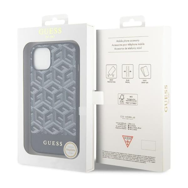 Guess GCube Stripes MagSafe - iPhone 14 Plus etui (sort)