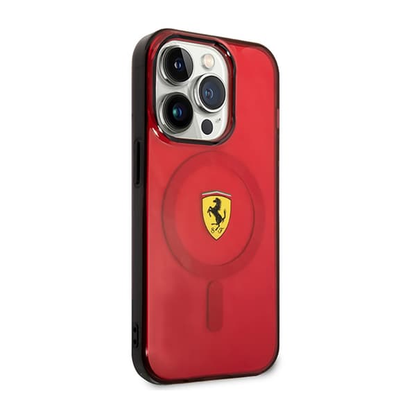 Ferrari Translucent MagSafe - iPhone 14 Pro Max -kotelo (punainen)