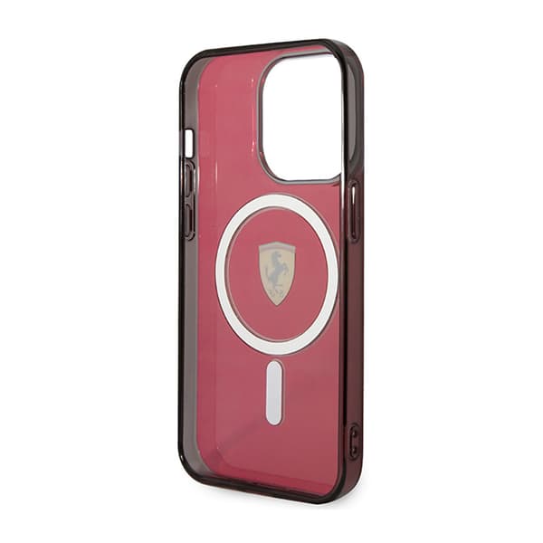 Ferrari Translucent MagSafe - iPhone 14 Pro Max -kotelo (punainen)