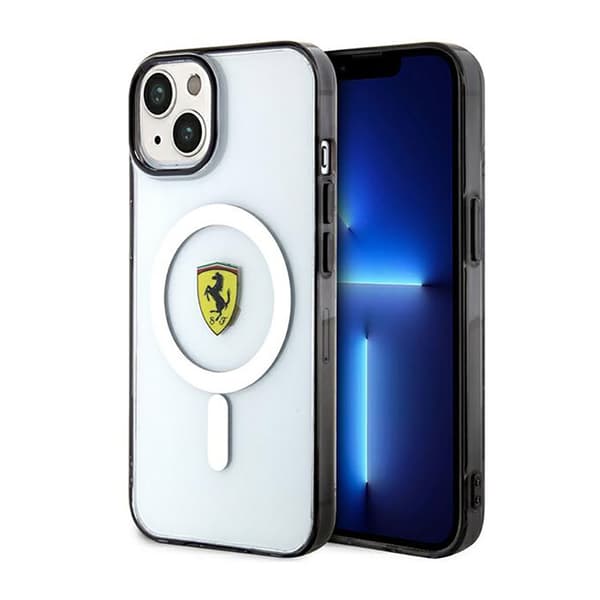 Ferrari Outline Magsafe - iPhone 14 cover (gennemsigtig)