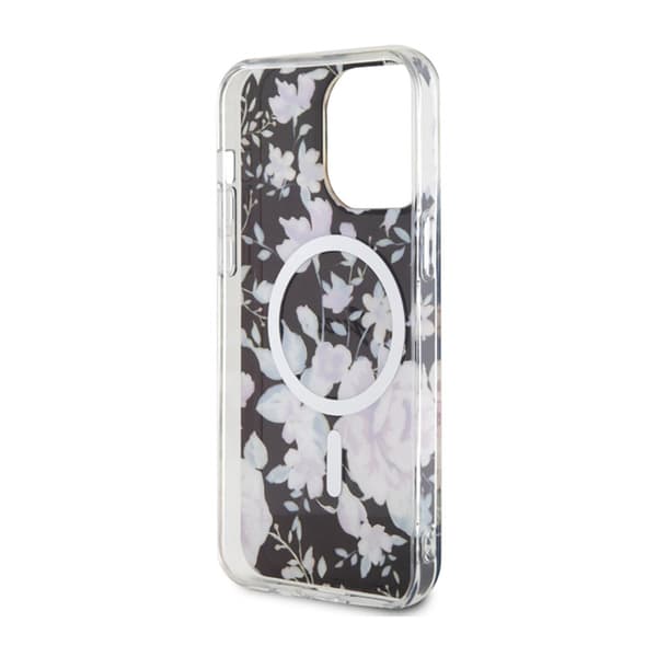 Guess Flower MagSafe - iPhone 14 Pro Max -kotelo (musta)