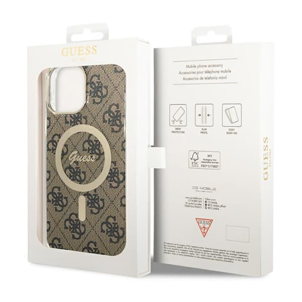 Guess 4G MagSafe - iPhone 13 Pro Max etui (brun)