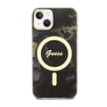 Miniatyrbillede 3 af 8: Guess Golden Marble MagSafe - iPhone 14 cover (sort)