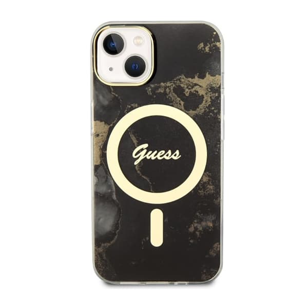 Guess Golden Marble MagSafe - iPhone 14 cover (sort)