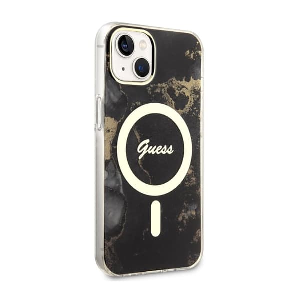 Guess Golden Marble MagSafe - iPhone 14 cover (sort)