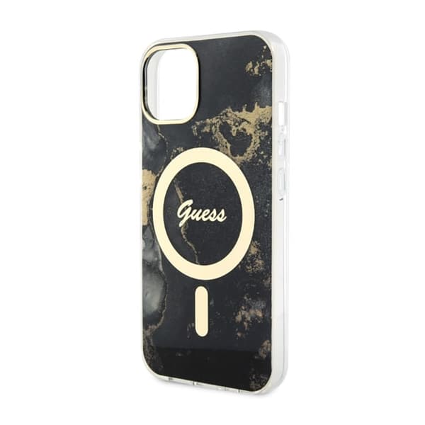 Guess Golden Marble MagSafe - iPhone 14 cover (sort)