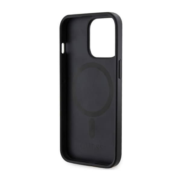 Guess 4G Printed Stripes MagSafe - iPhone 13 Pro -kotelo (musta)