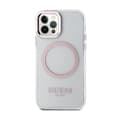 Miniatyrbillede 3 af 8: Guess Metal Outline MagSafe - iPhone 12 / iPhone 12 Pro-cover (Klar / Pink)