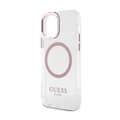 Miniatyrbillede 6 af 8: Guess Metal Outline MagSafe - iPhone 12 / iPhone 12 Pro-cover (Klar / Pink)