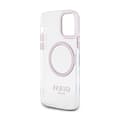 Miniatyrbillede 7 af 8: Guess Metal Outline MagSafe - iPhone 12 / iPhone 12 Pro-cover (Klar / Pink)