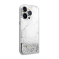 Miniatyrbillede 4 af 8: Guess Liquid Glitter Marble - iPhone 14 Pro-cover (hvid)