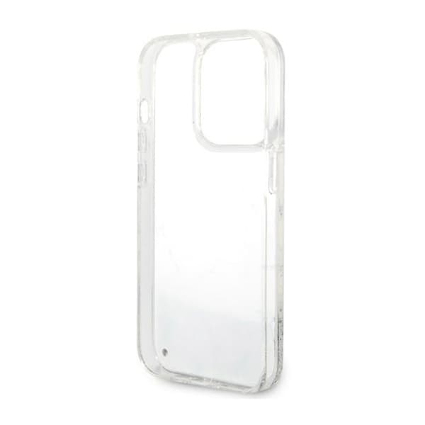 Guess Liquid Glitter Marble - iPhone 14 Pro-cover (hvid)