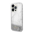 Miniatyrbillede 2 af 8: Guess Liquid Glitter Marble - iPhone 14 Pro-cover (hvid)