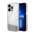 Miniatyrbillede 1 af 8: Guess Liquid Glitter Marble - iPhone 14 Pro-cover (hvid)
