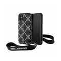 Miniatyrbild 1 av 7: Karl Lagerfeld Monogram Losange Saffiano - iPhone 11-fodral med snodd (svart)