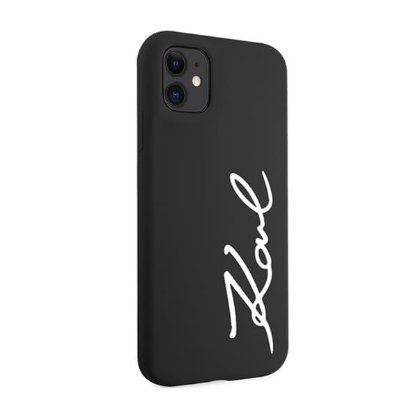 Karl Lagerfeld Silikonsignatur - iPhone 11-fodral (svart)