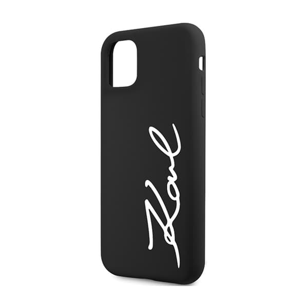 Karl Lagerfeld Silikonsignatur - iPhone 11-fodral (svart)