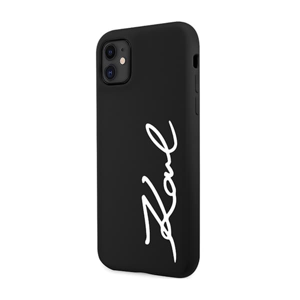 Karl Lagerfeld Silikonsignatur - iPhone 11-fodral (svart)