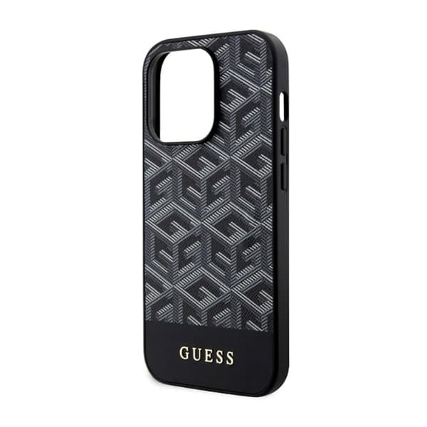 Guess GCube Stripes MagSafe - iPhone 14 Pro etui (sort)