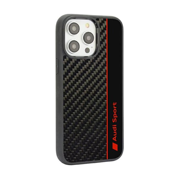 Audi Carbon Fiber Stripe - iPhone 14 Pro etui (sort)