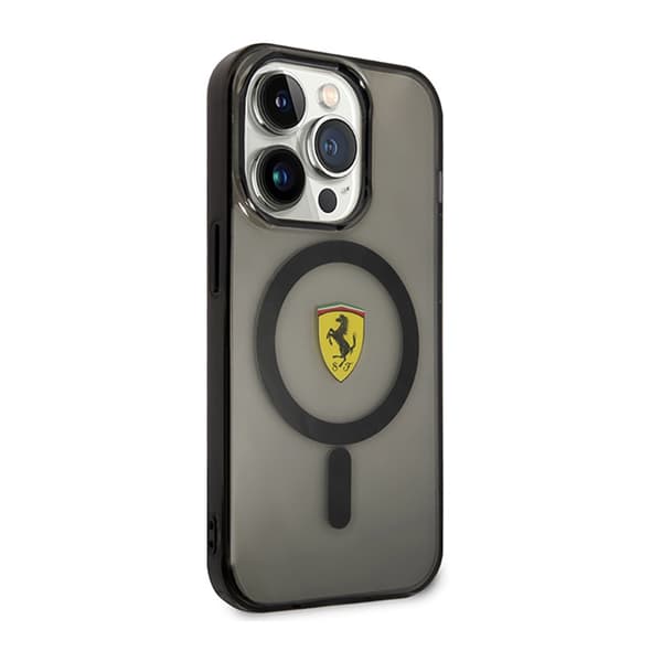 Ferrari Translucent MagSafe - iPhone 14 Pro etui (sort)