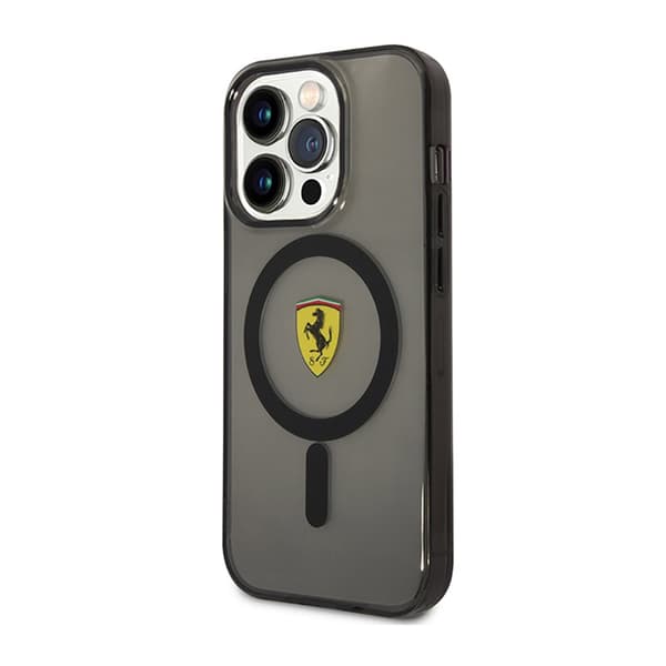 Ferrari Translucent MagSafe - iPhone 14 Pro etui (sort)