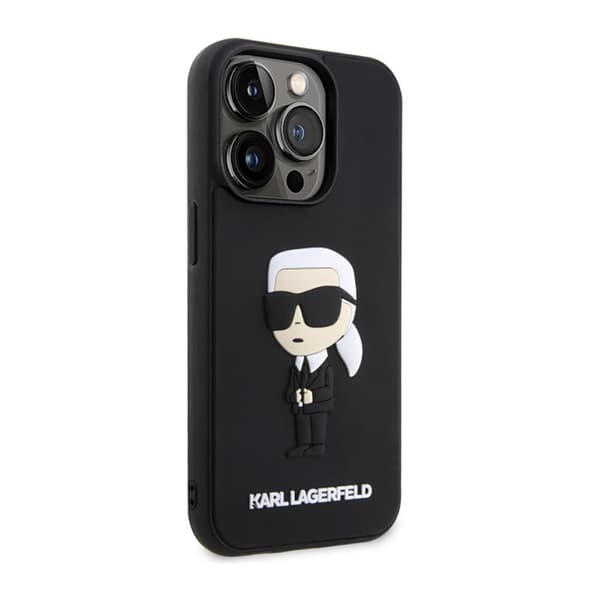 Karl Lagerfeld 3D Rubber NFT Ikonik - iPhone 14 Pro etui (sort)