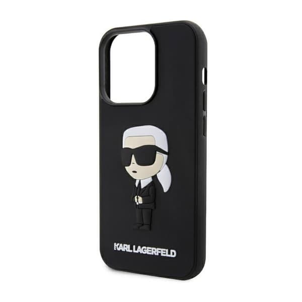 Karl Lagerfeld 3D Rubber NFT Ikonik - iPhone 14 Pro etui (sort)