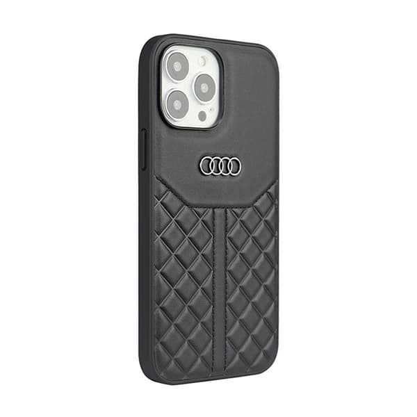 Audi ægte læder - iPhone 13 Pro Max etui (sort)