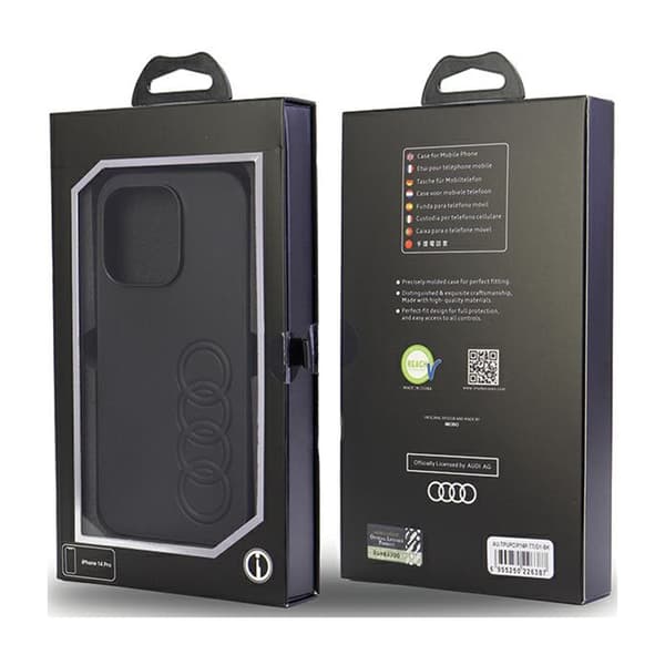Audi syntetisk læder - iPhone 14 Pro etui (sort)