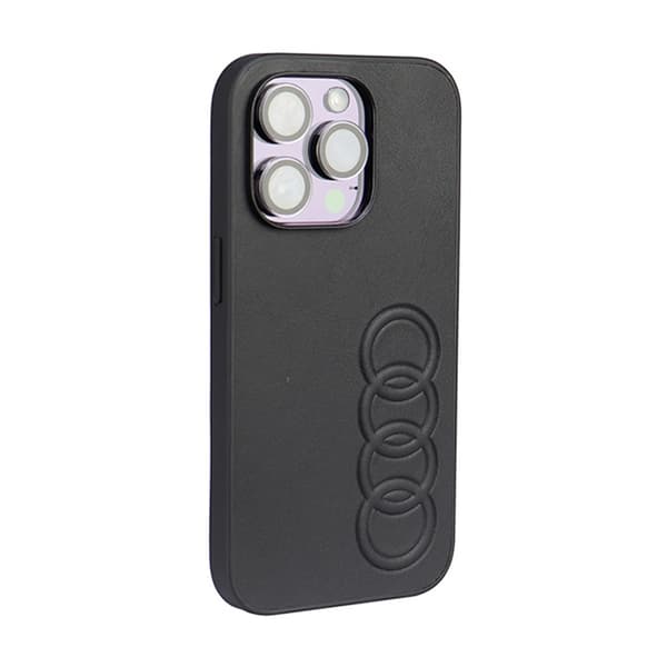 Audi syntetisk læder - iPhone 14 Pro etui (sort)