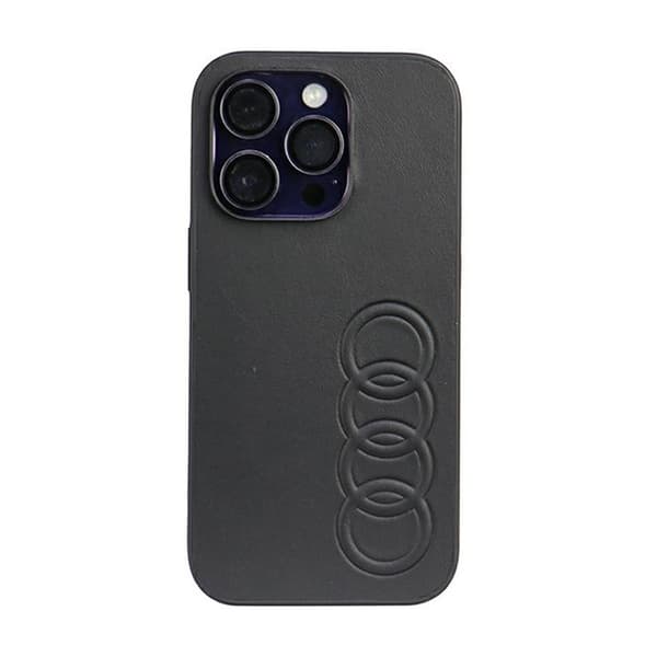 Audi syntetisk læder - iPhone 14 Pro etui (sort)