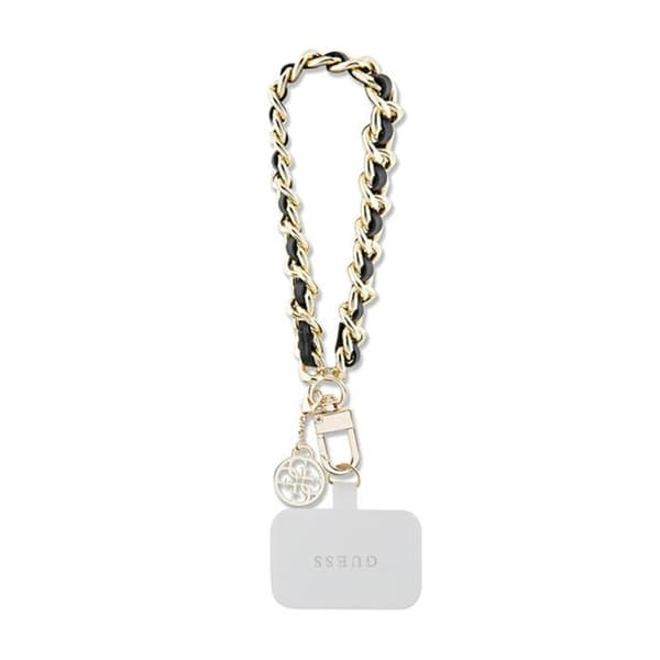 Guess universaali käsihihna Saffiano Chain 4G Charm - yleispuhelinhihna (musta)